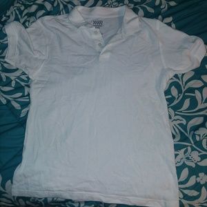 Boy white short sleeve dress shirt